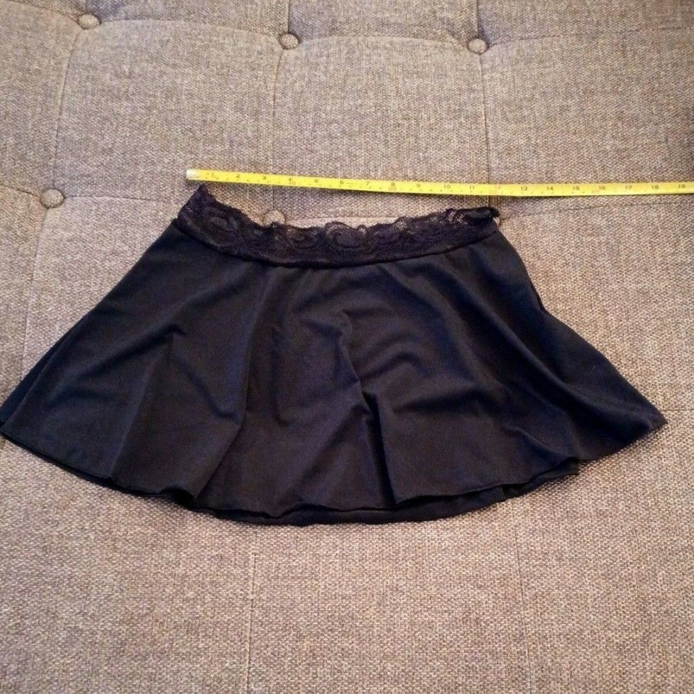 Sexy Micro Mini Skirt Size Med. Dark Grey Lacy Punk Goth Gothic Club 30"-32"